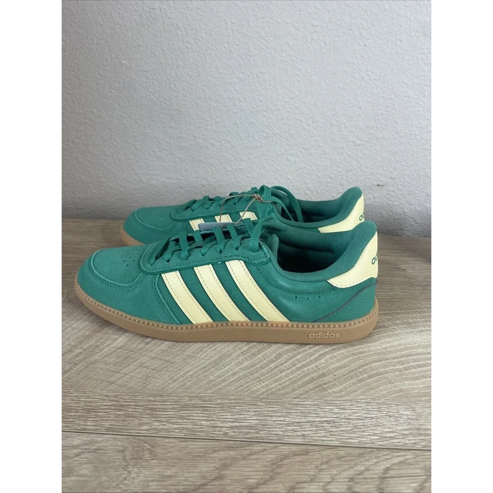 Adidas Breaknet Sleek JS5035 Sneaker Womens US 7.5 Green Yellow Sportswear Shoes